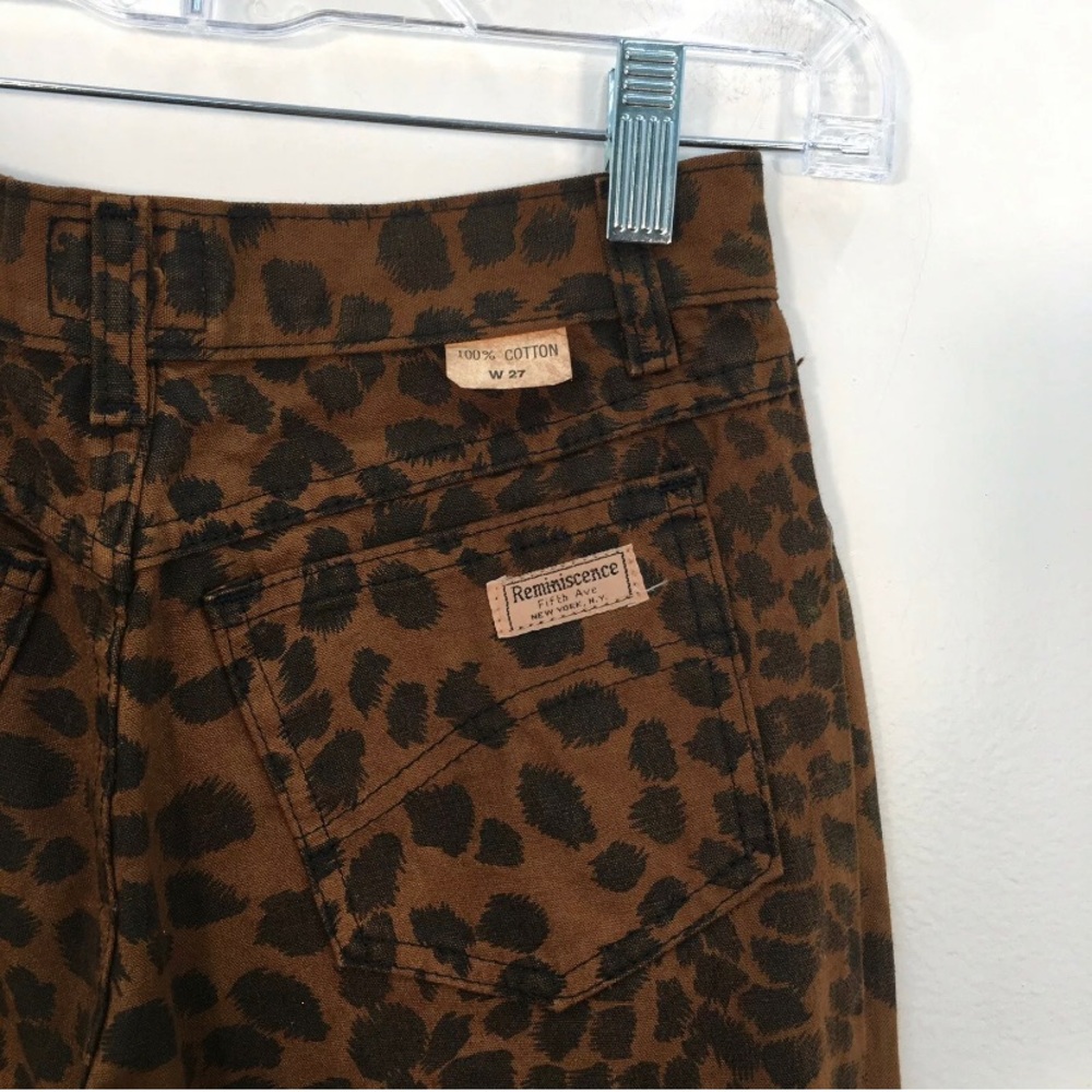 Rare Vintage 1980s Cheetah Print Jeans
